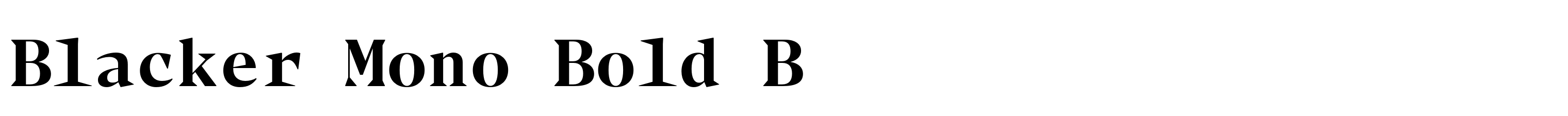 Blacker Mono Bold B